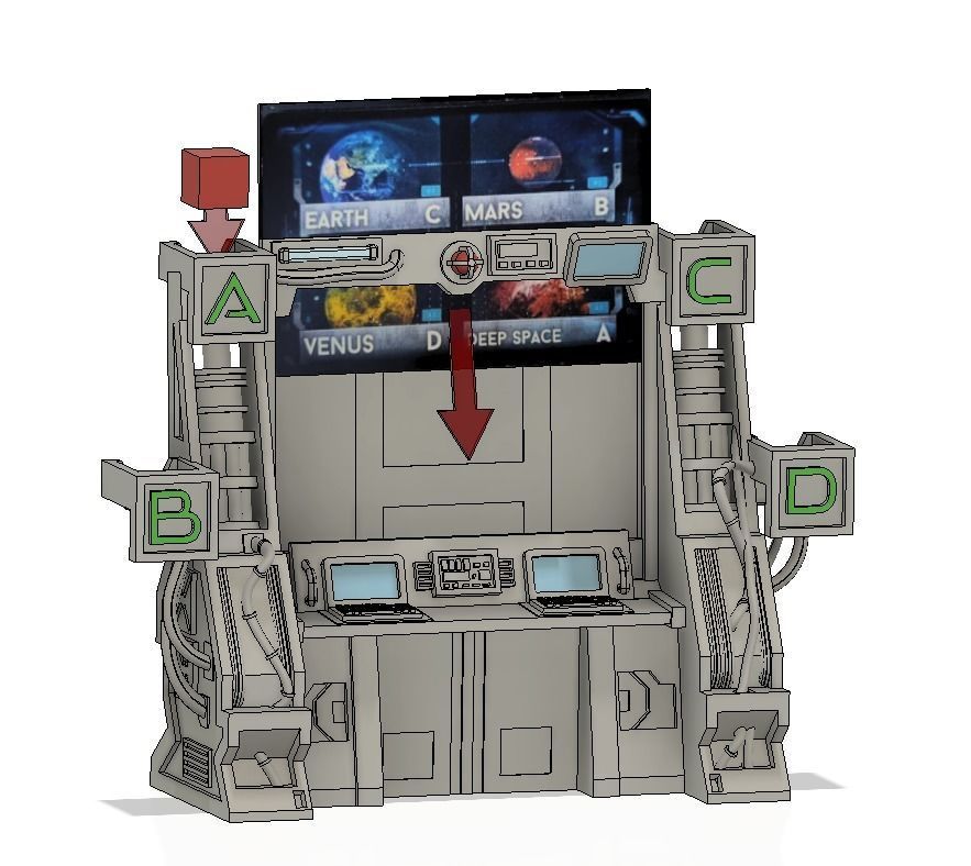 Nemesis Coordinates card holder and Computers 3D print model_7