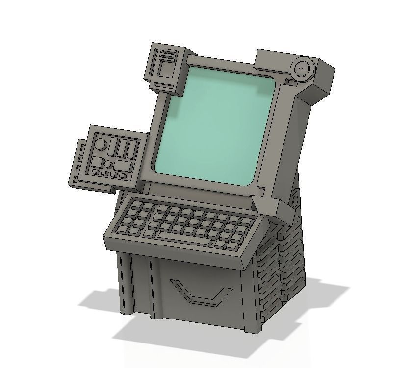 Nemesis Coordinates card holder and Computers 3D print model_8