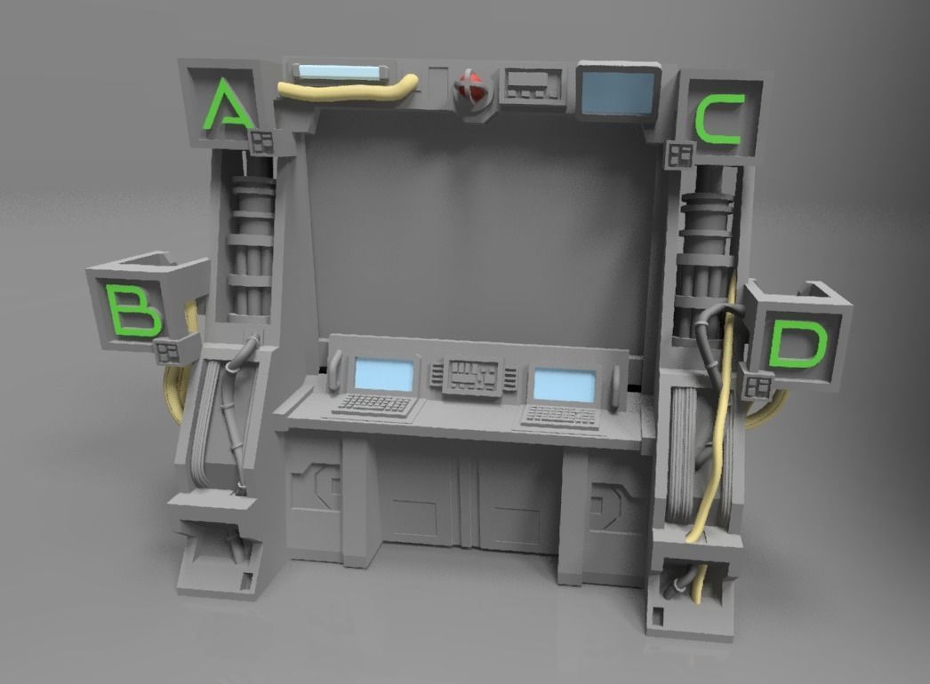 Nemesis Coordinates card holder and Computers 3D print model_1