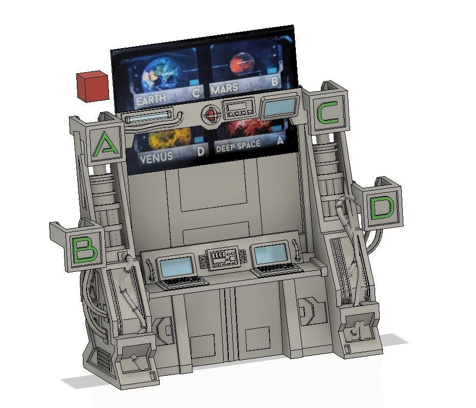 Nemesis Coordinates card holder and Computers 3D print model_6