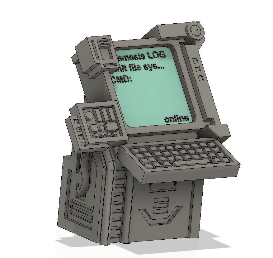 Nemesis Coordinates card holder and Computers 3D print model_12