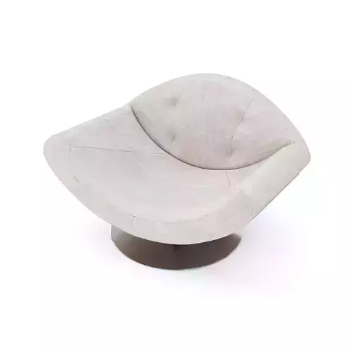 Gaivota Armchair with round metal swivel base