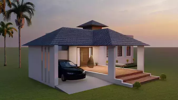 House 72 with plan and panorama 360 images 3D model