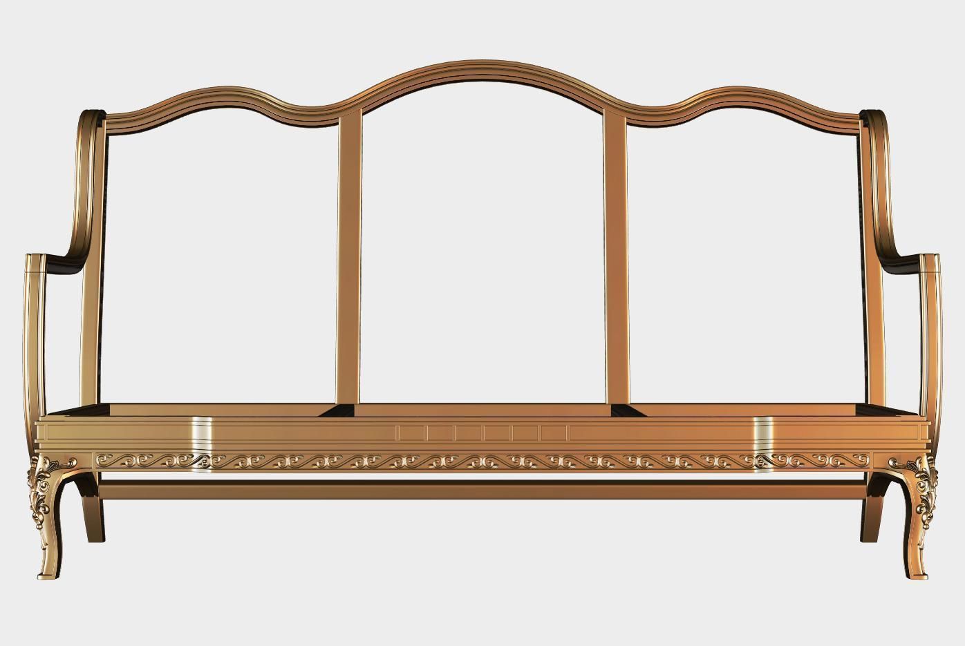 Carved canape for cnc 17 3D model_1