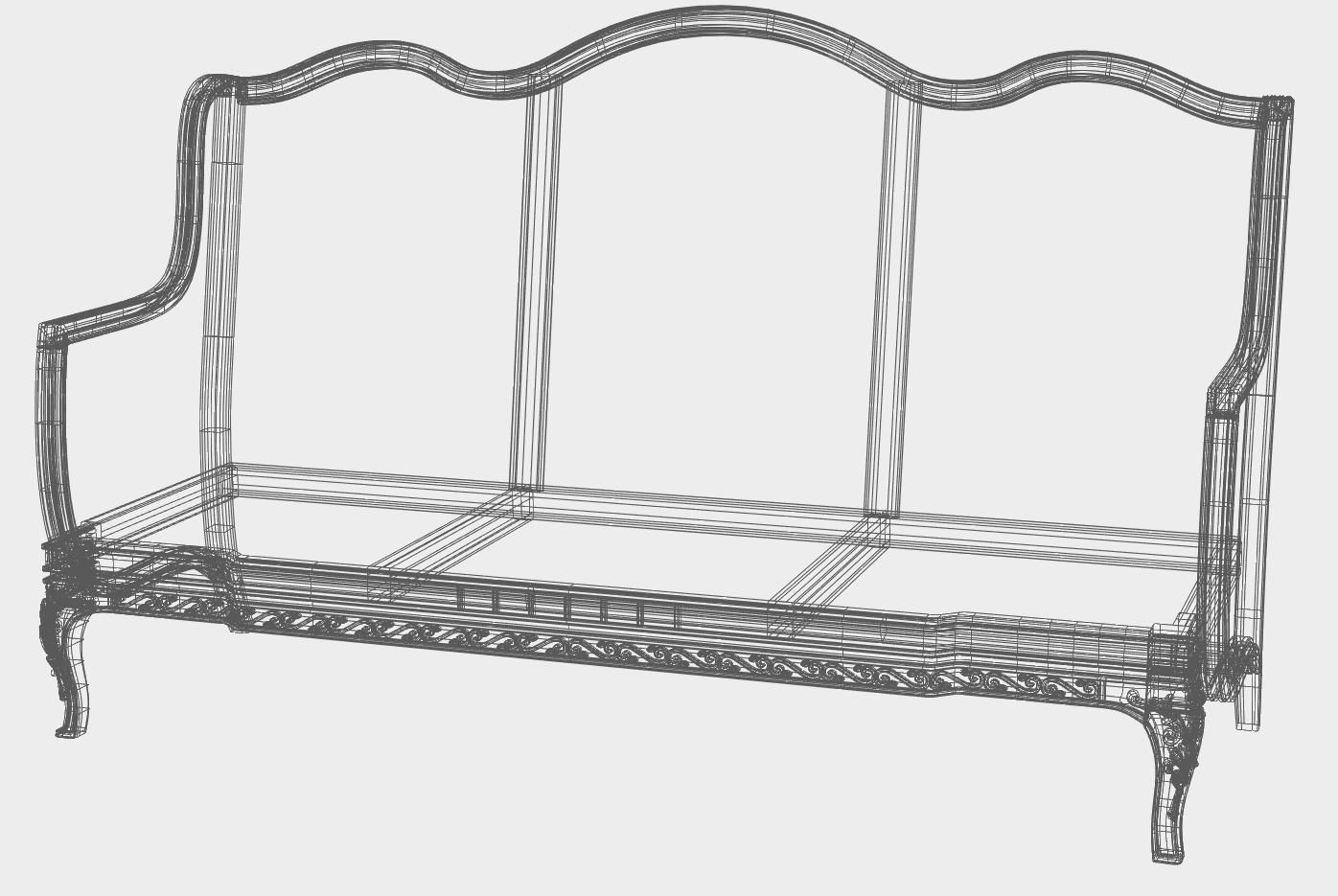 Carved canape for cnc 17 3D model_4