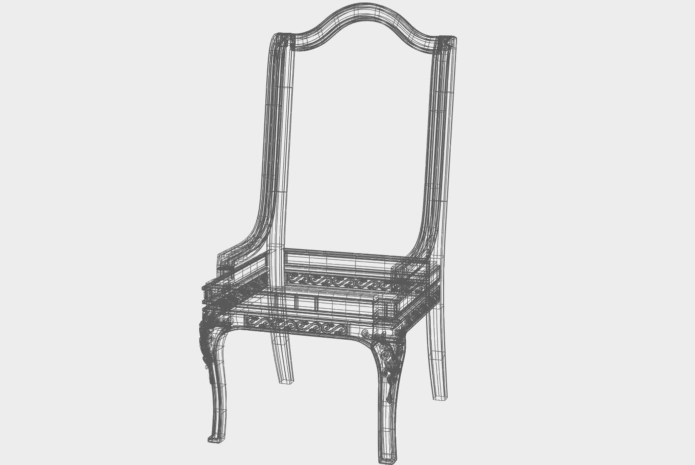Carved chair for cnc 17 3D model_4