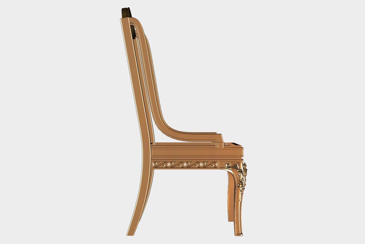 Carved chair for cnc 17 3D model_2