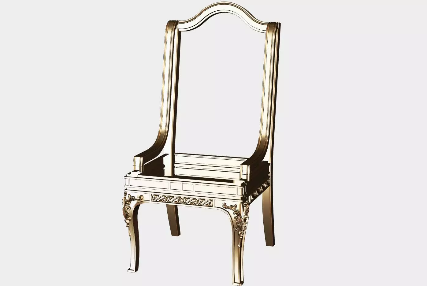 Carved chair for cnc 17 3D model_0