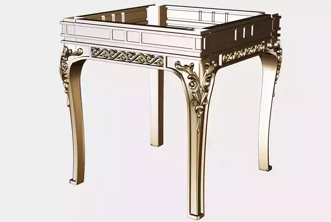 Carved coffee table for cnc 17