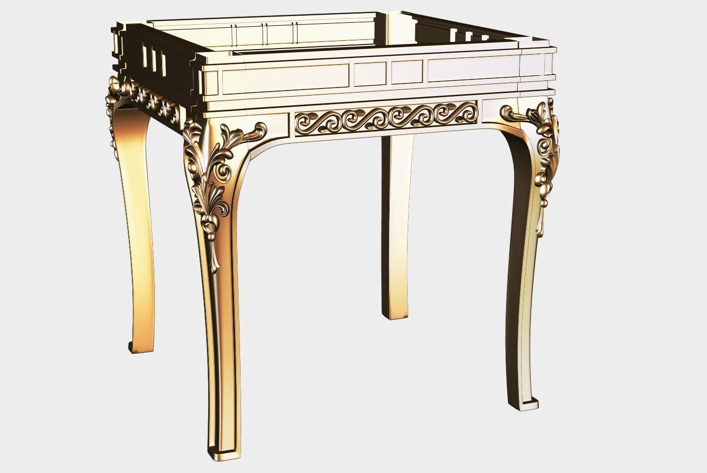 Carved coffee table for cnc 17 3D model_1