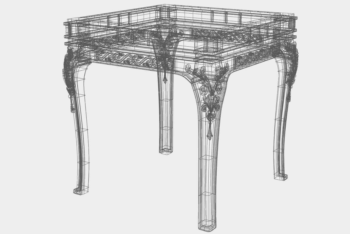 Carved coffee table for cnc 17 3D model_4