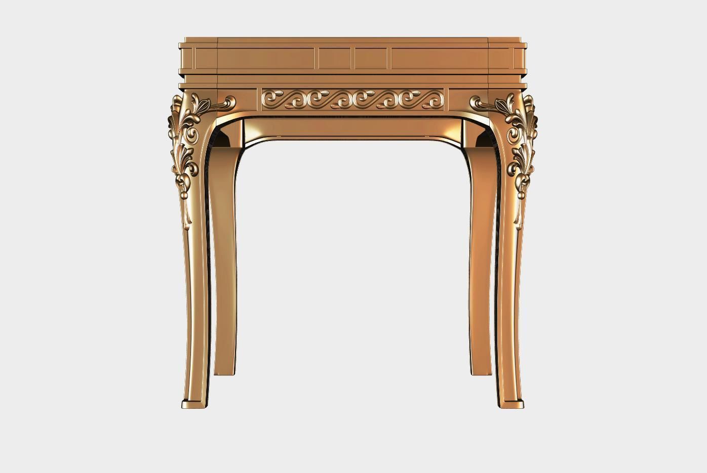 Carved coffee table for cnc 17 3D model_2