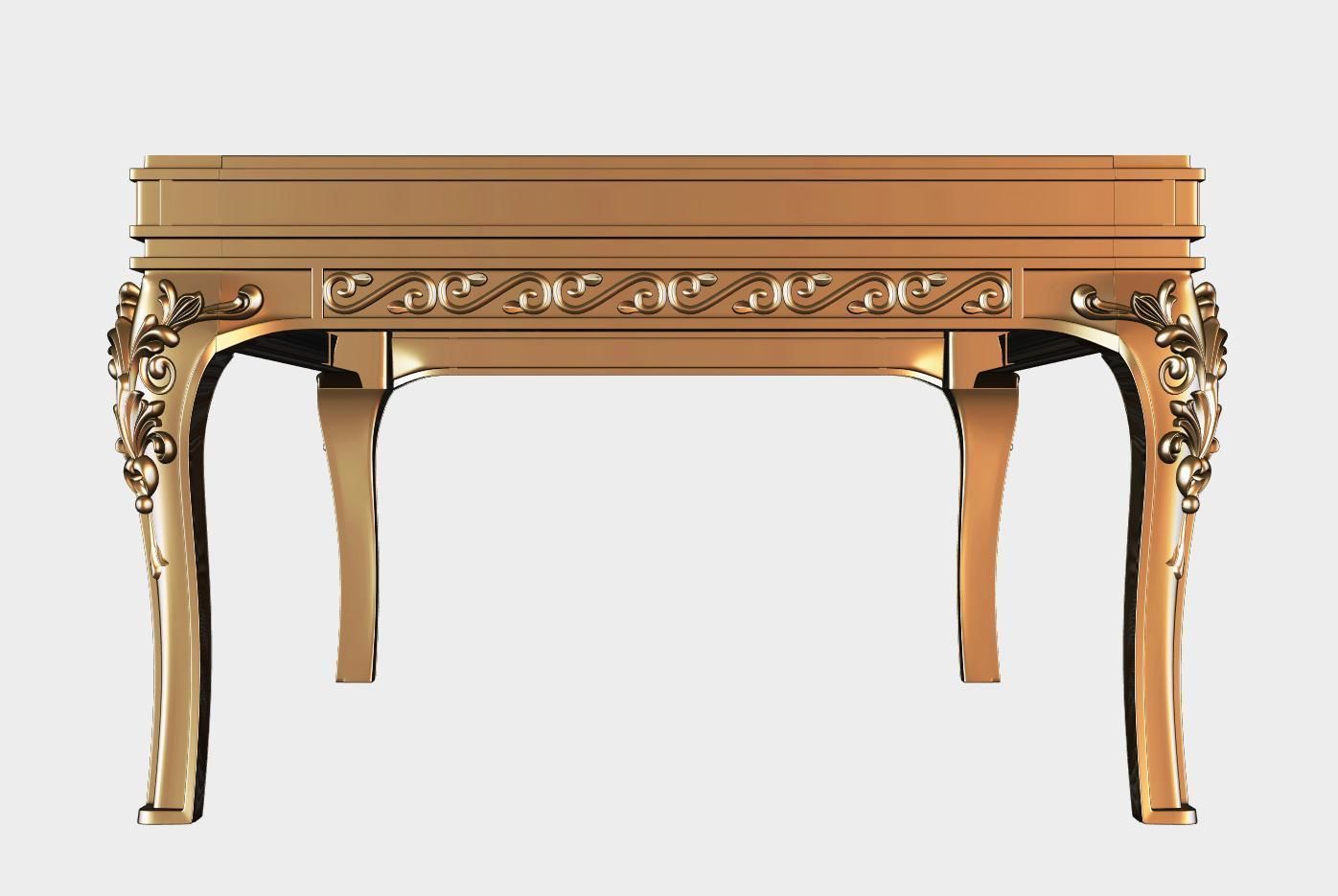 Carved tea table for cnc 17 3D model_2