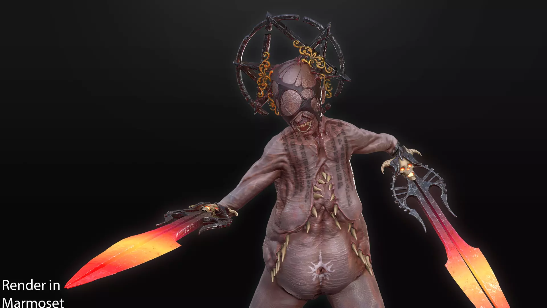 Demoness Spawn - Game Ready Low-poly 3D model_0