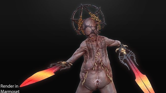 Demoness Spawn - Game Ready Low-poly 3D model