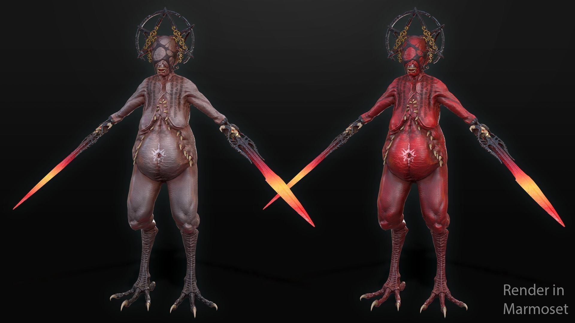 Demoness Spawn - Game Ready Low-poly 3D model_2