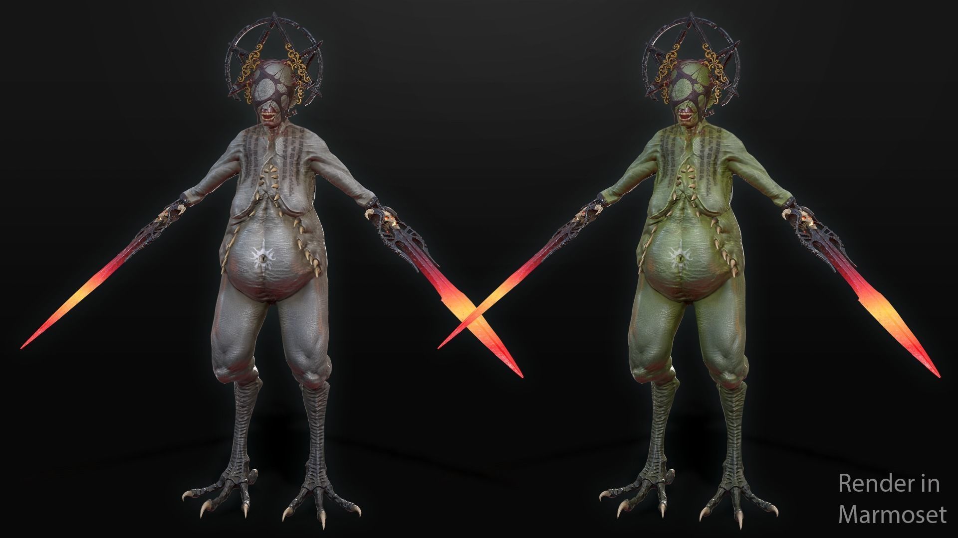 Demoness Spawn - Game Ready Low-poly 3D model_3