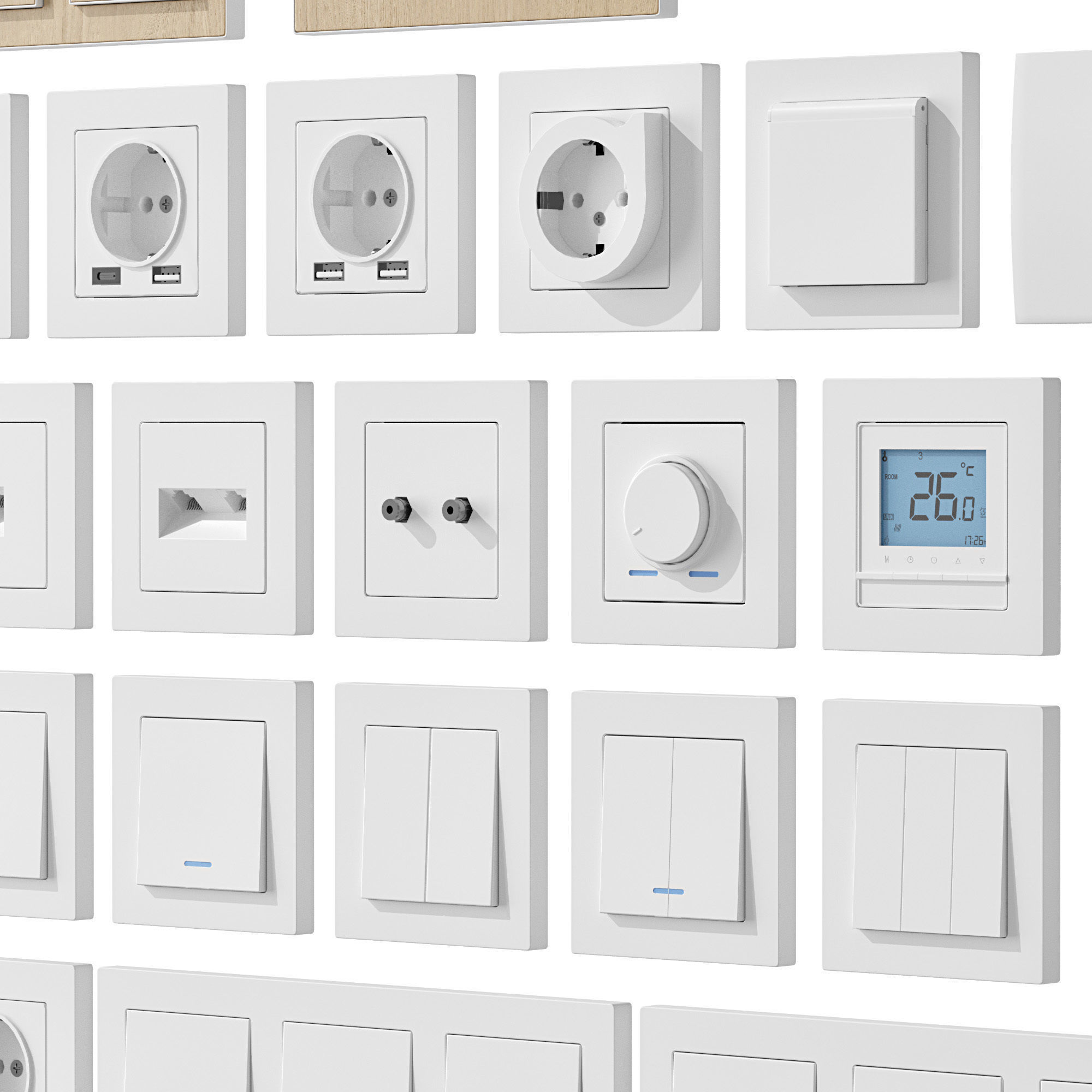 Sockets and Switches Schneider Electric AtlasDesign 3D model_8