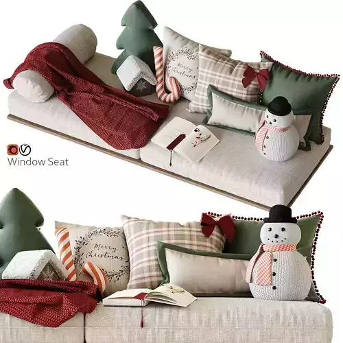 Window seat and pillows