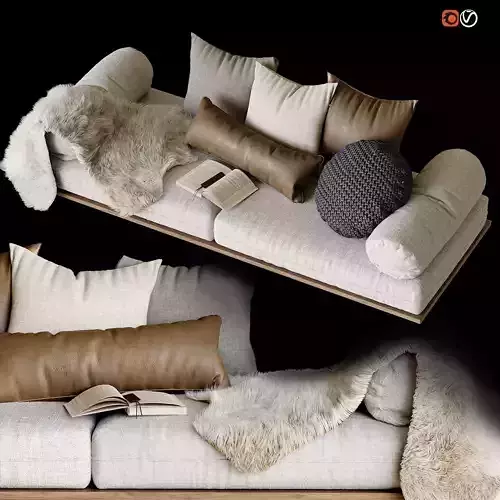 Window seat and pillows