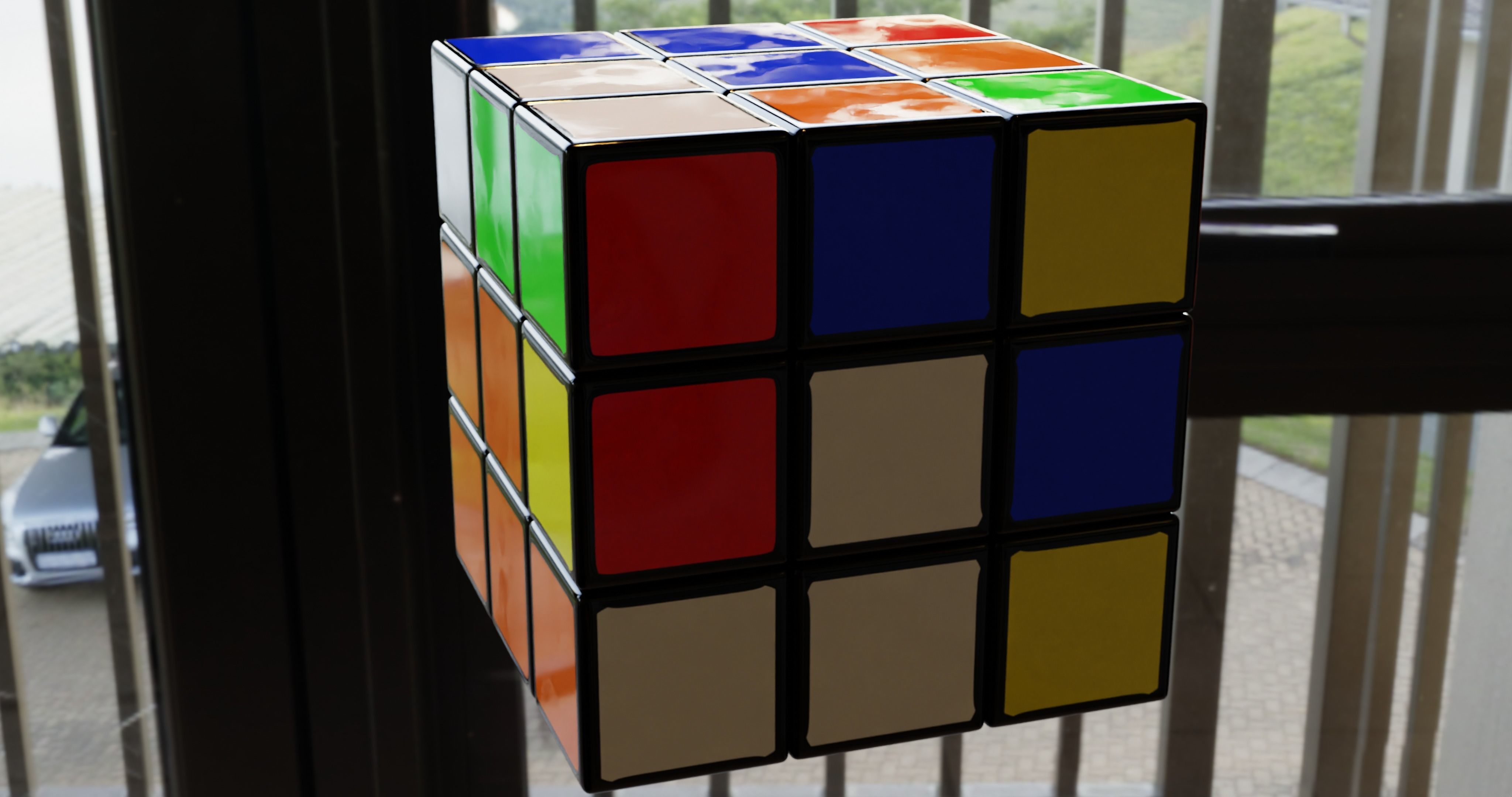 Photorealistic Animated Rubiks Cube Low-poly 3D model_4