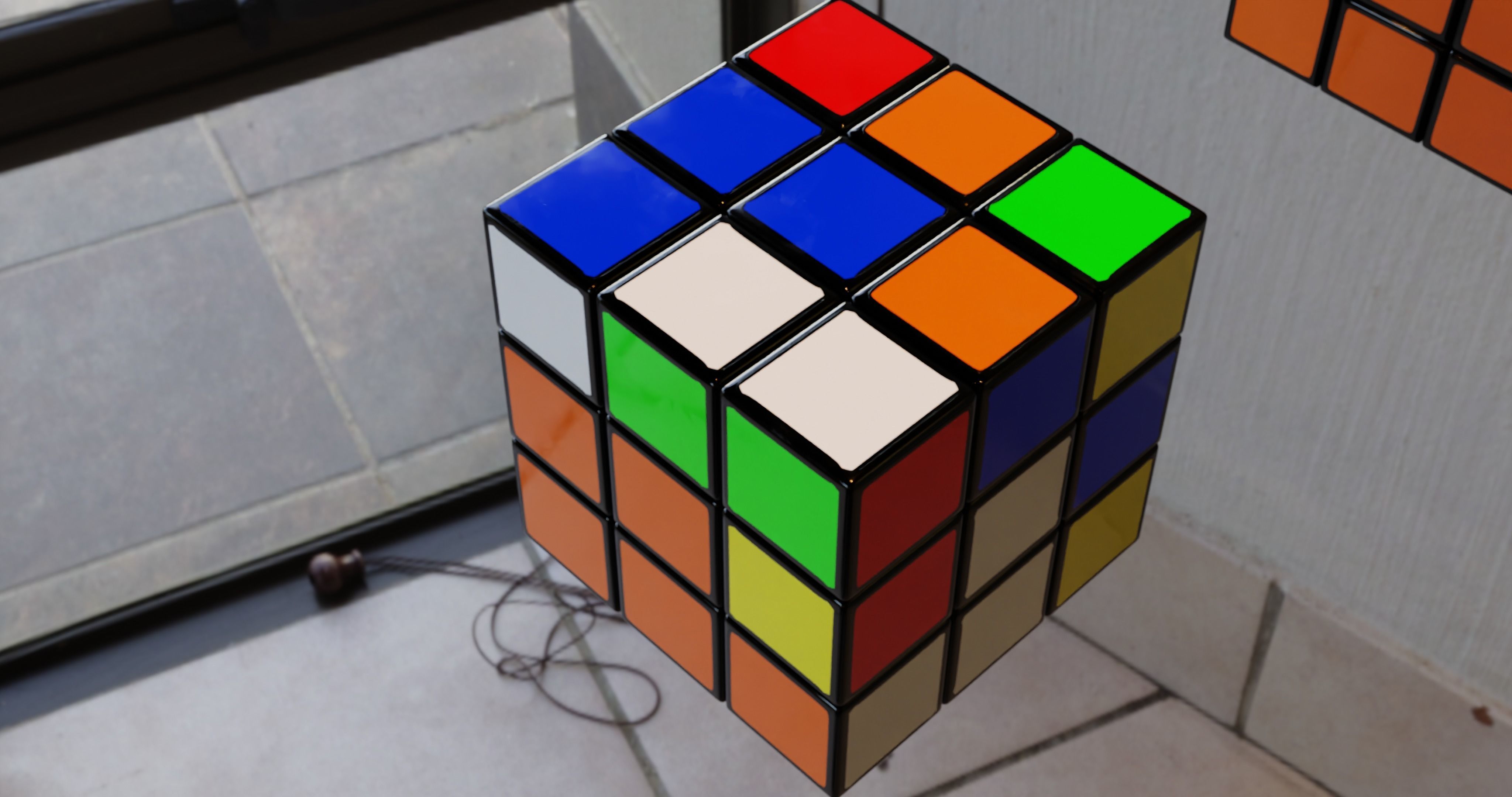 Photorealistic Animated Rubiks Cube Low-poly 3D model_5