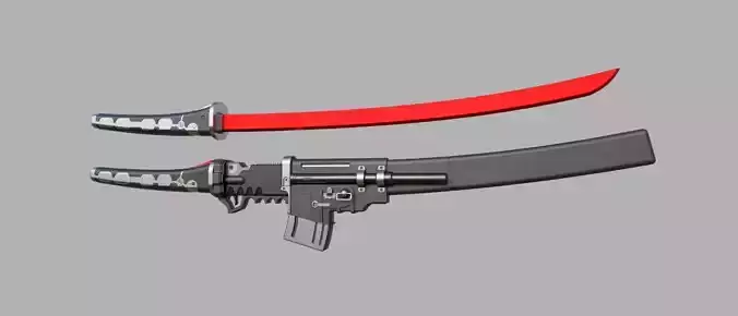 Cyberpunk Blade Katana 3D STL