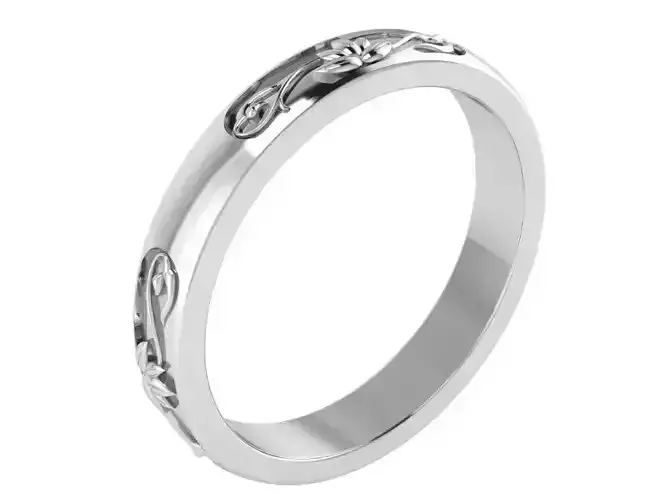 Engraving Band Ring 0201