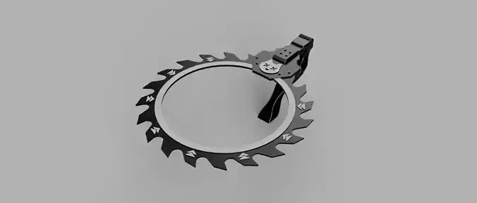 Cyberpunk Techwear ChainSaw Halo 3D STL File 3D print model