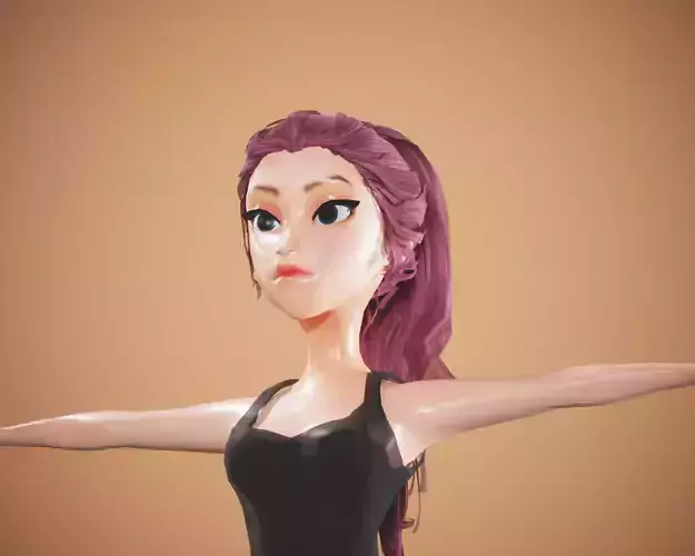 cartoon rigged girl
