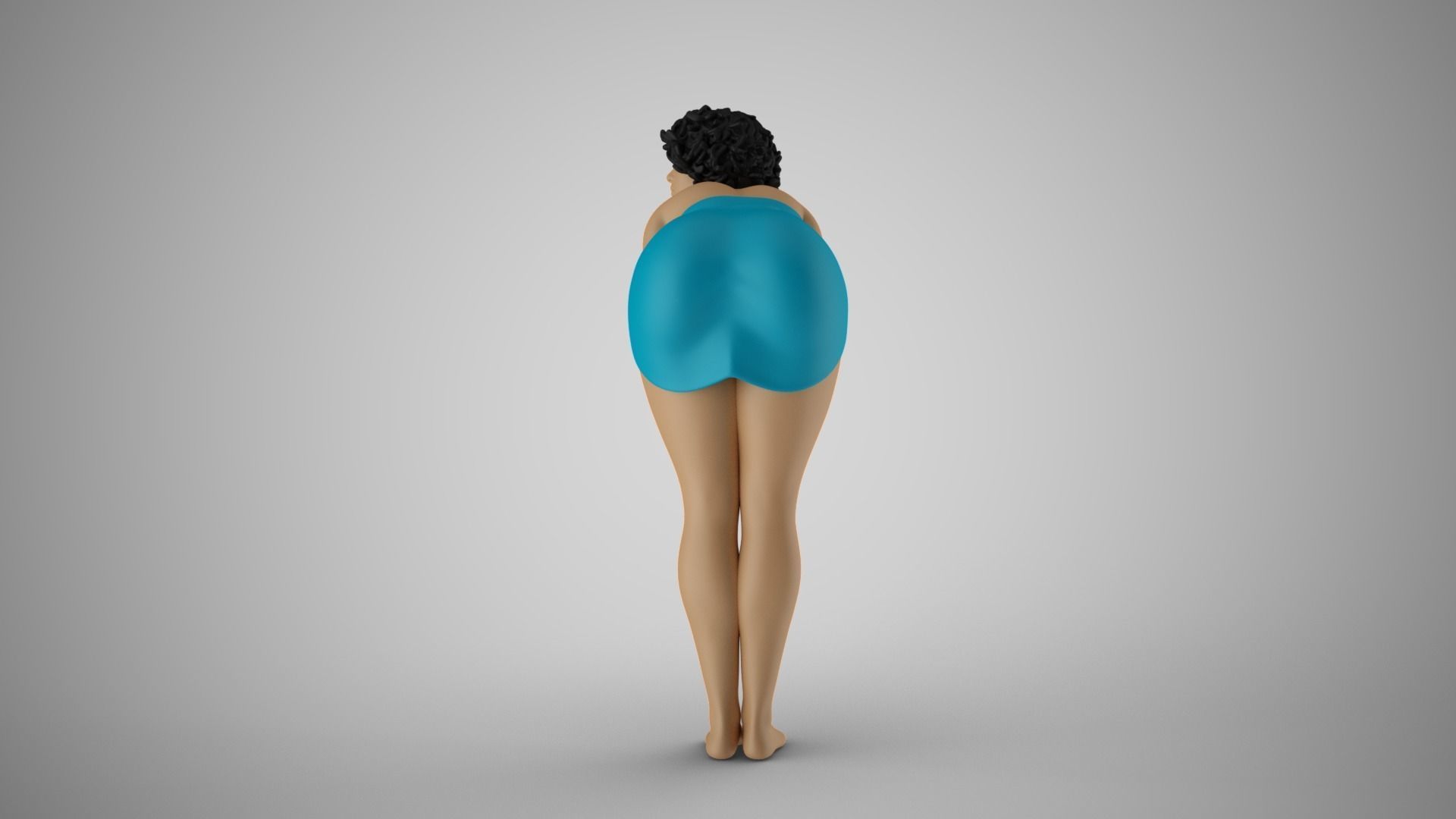 Girl with Hands on Legs 3D print model_17
