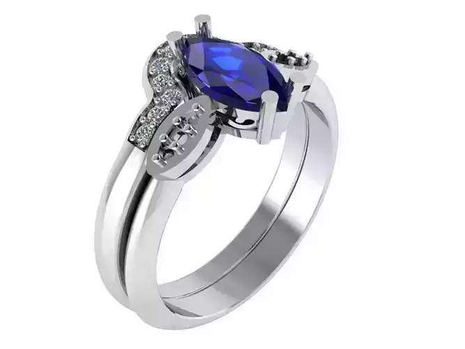 Marquise Sapphire Ring 0203