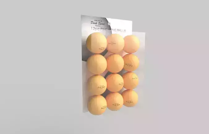 Ping Pong Ball M02 Low-poly 3D model