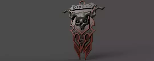 Diablo banner crest 3d printing stl Free 3D print model