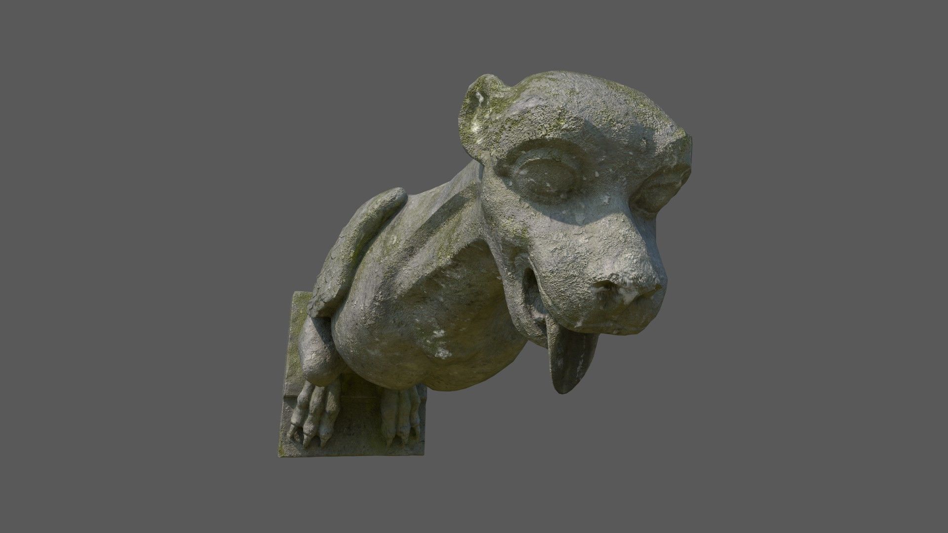 Gargoyle07 Low-poly 3D model_11