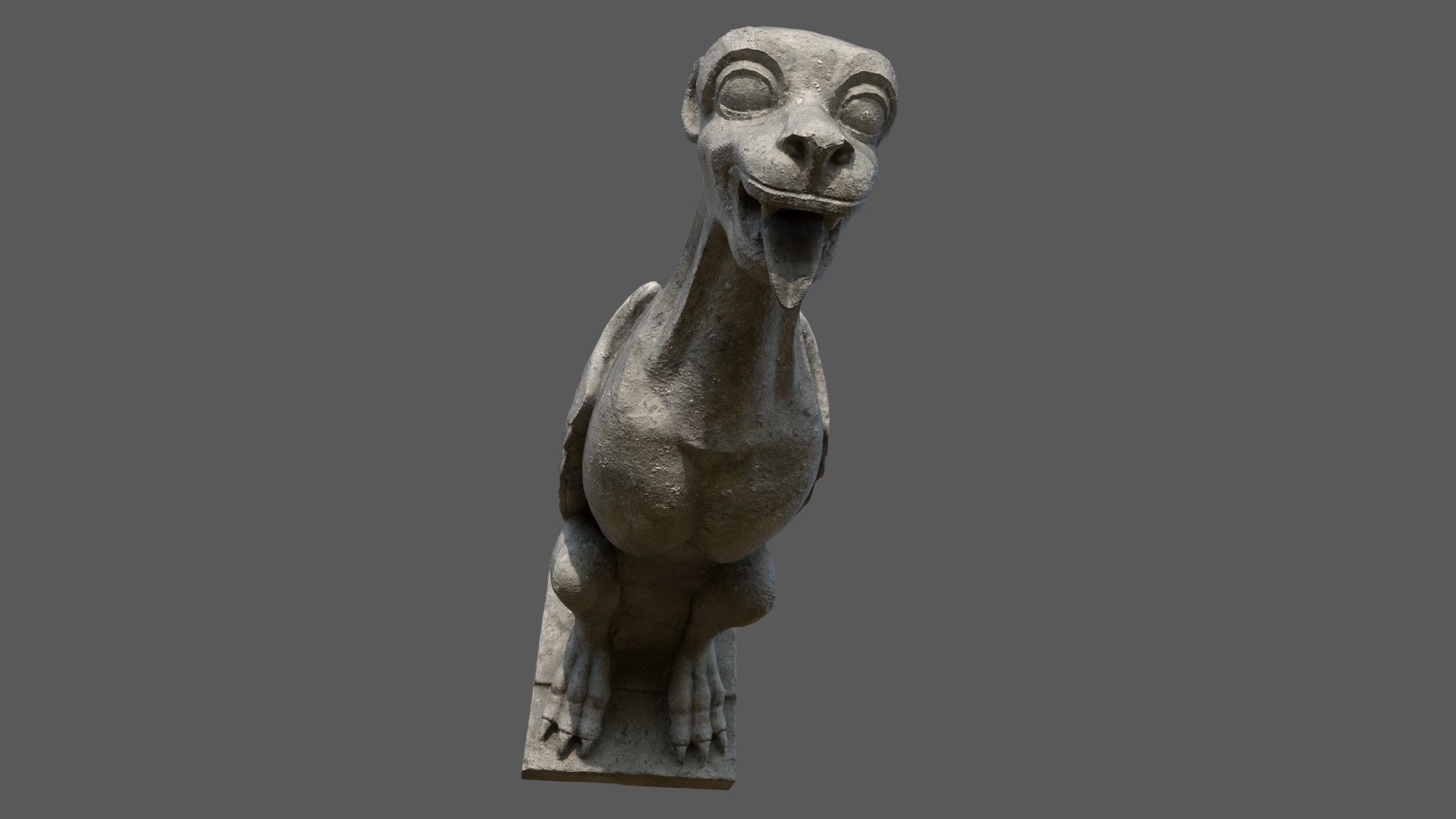 Gargoyle07 Low-poly 3D model_3