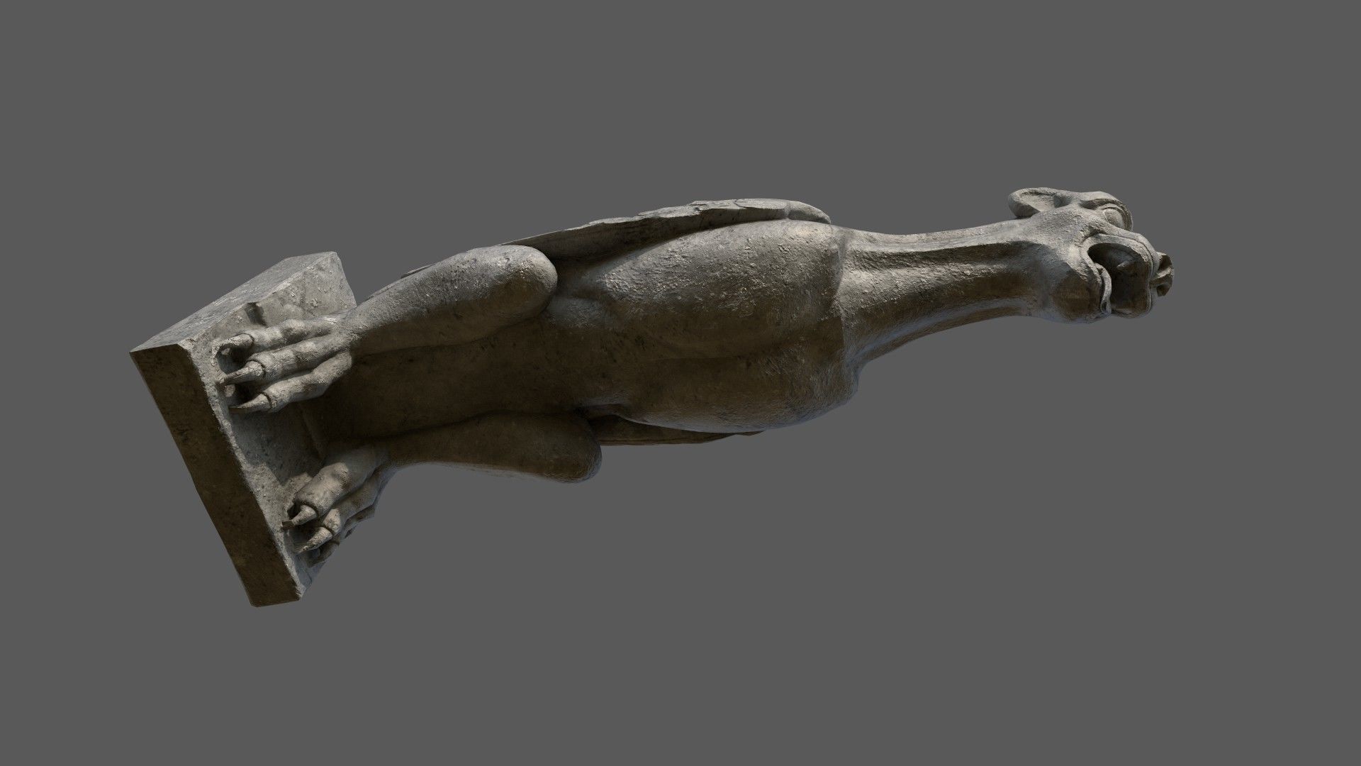 Gargoyle07 Low-poly 3D model_8