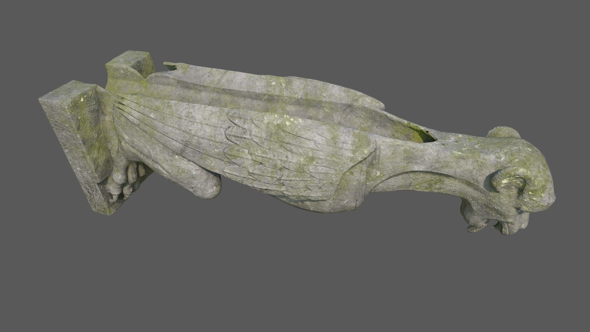 Gargoyle07 Low-poly 3D model_12