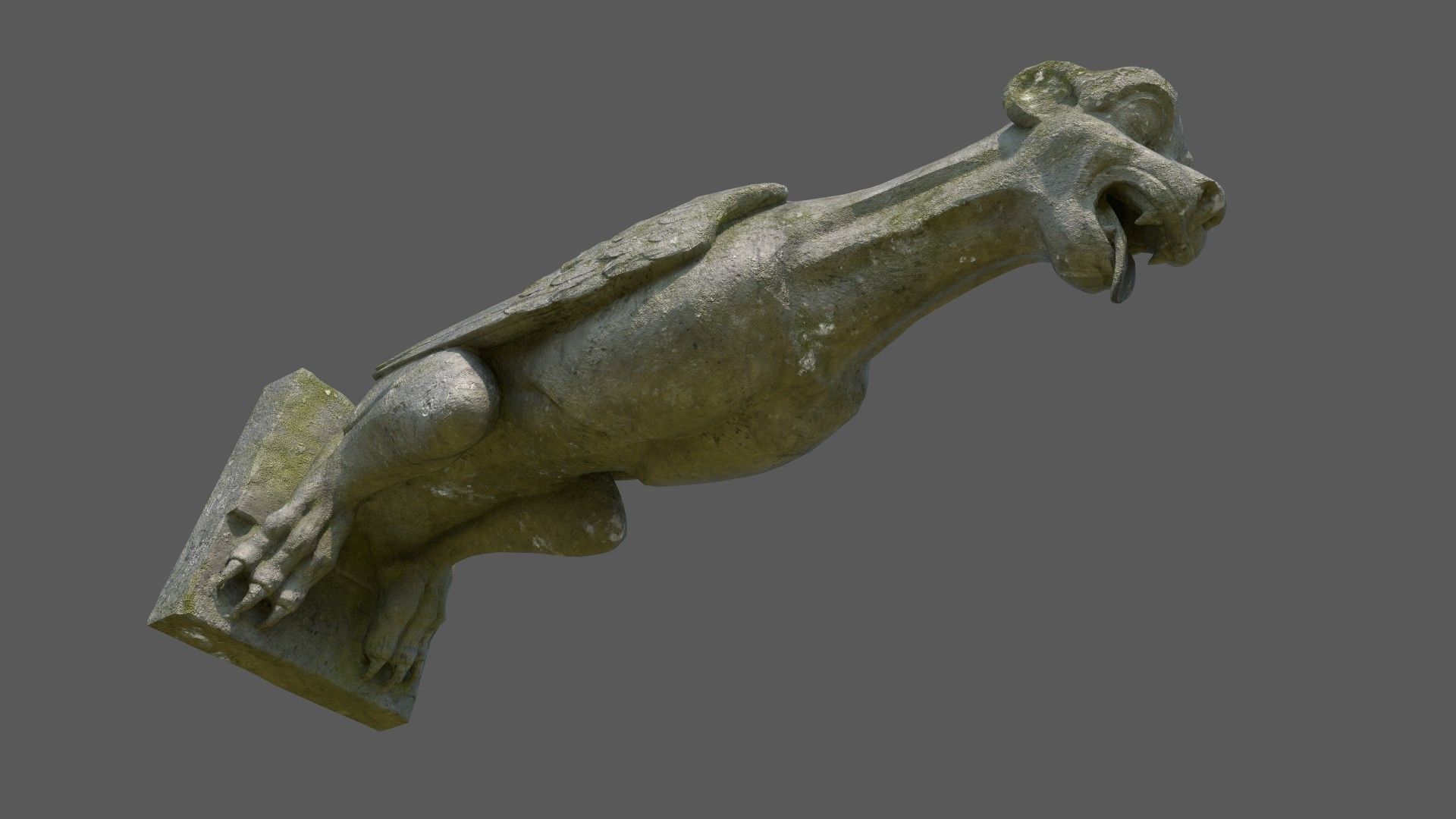 Gargoyle07 Low-poly 3D model_14