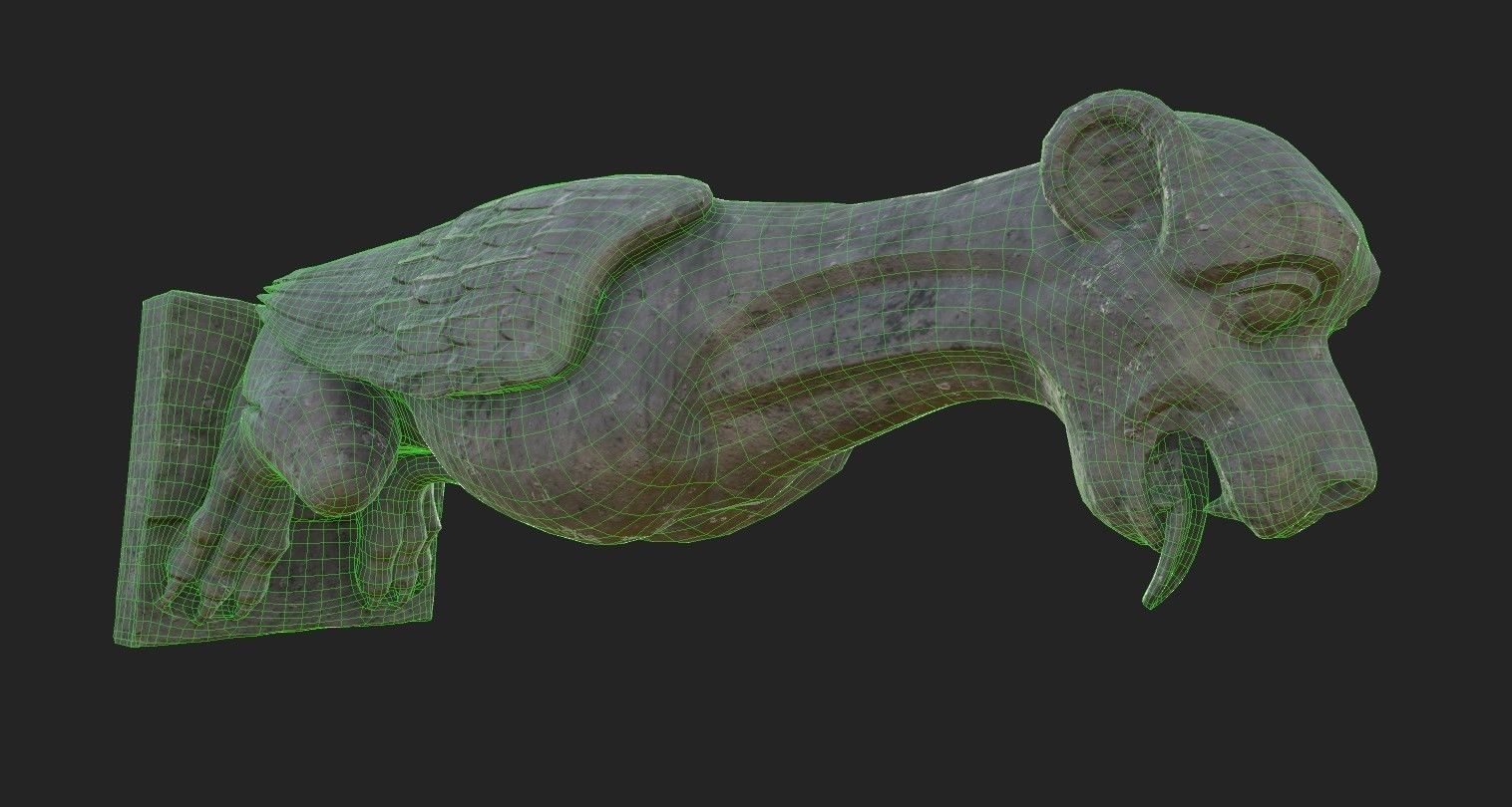 Gargoyle07 Low-poly 3D model_18
