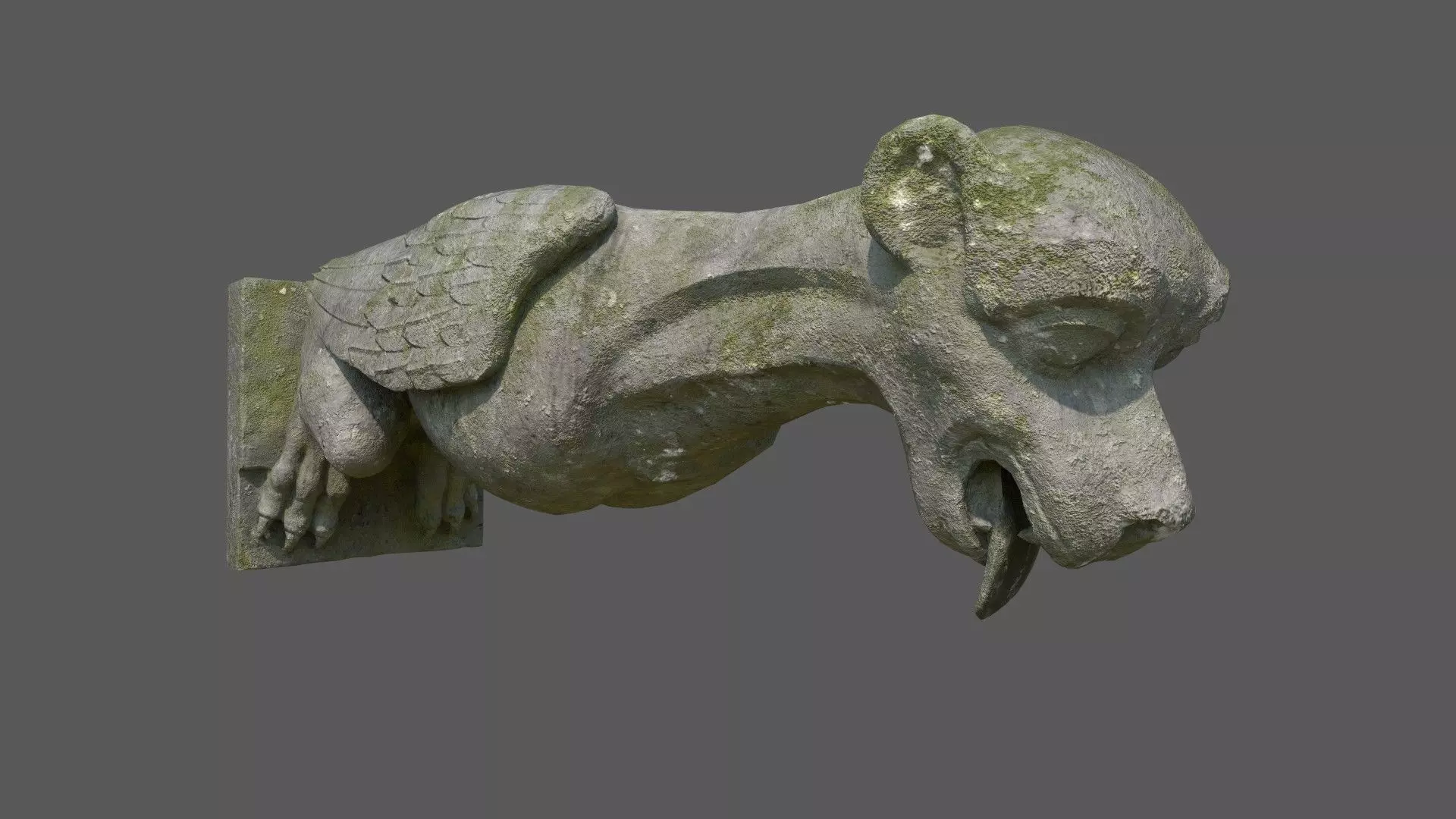 Gargoyle07 Low-poly 3D model_0