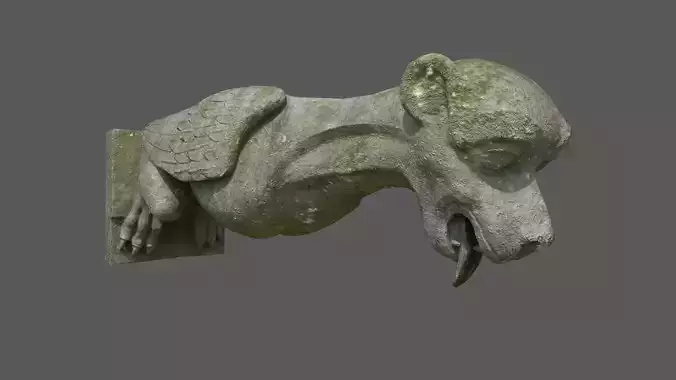 Gargoyle07 Low-poly 3D model