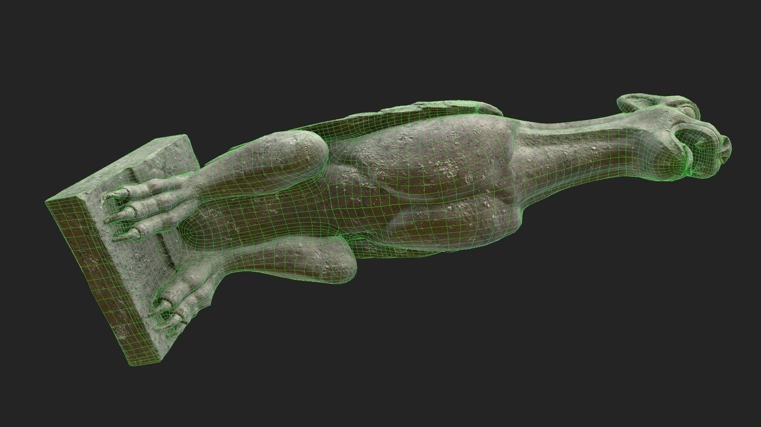 Gargoyle07 Low-poly 3D model_17