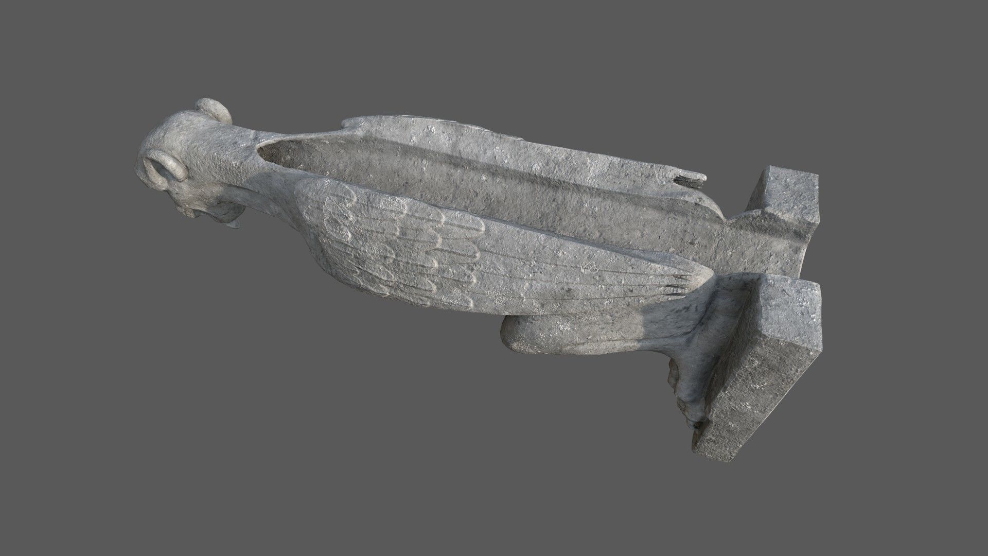 Gargoyle07 Low-poly 3D model_6