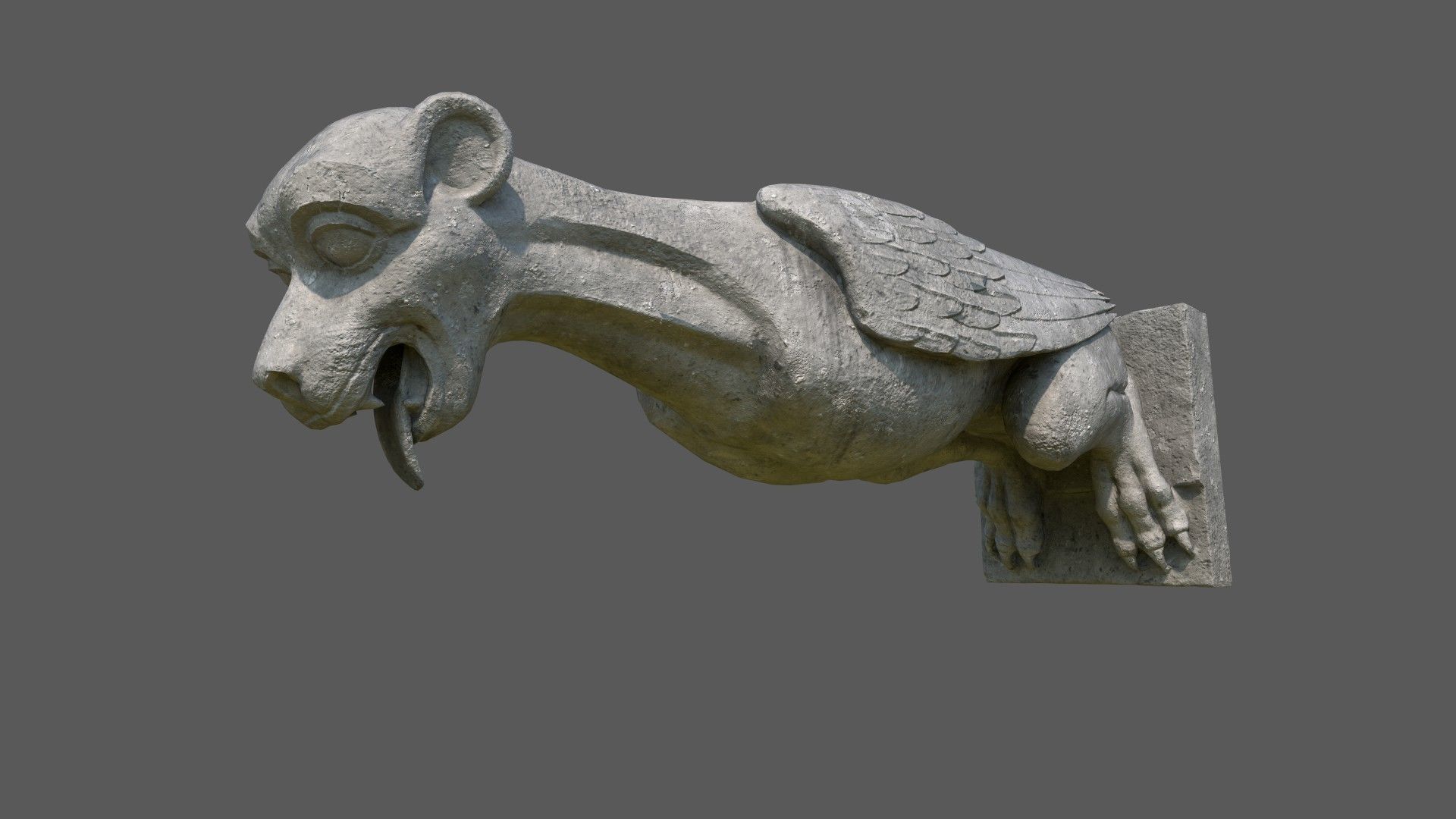 Gargoyle07 Low-poly 3D model_2