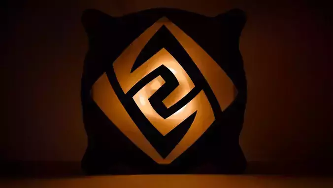 Genshin Impact element Geo PC fan cover  Free 3D print model