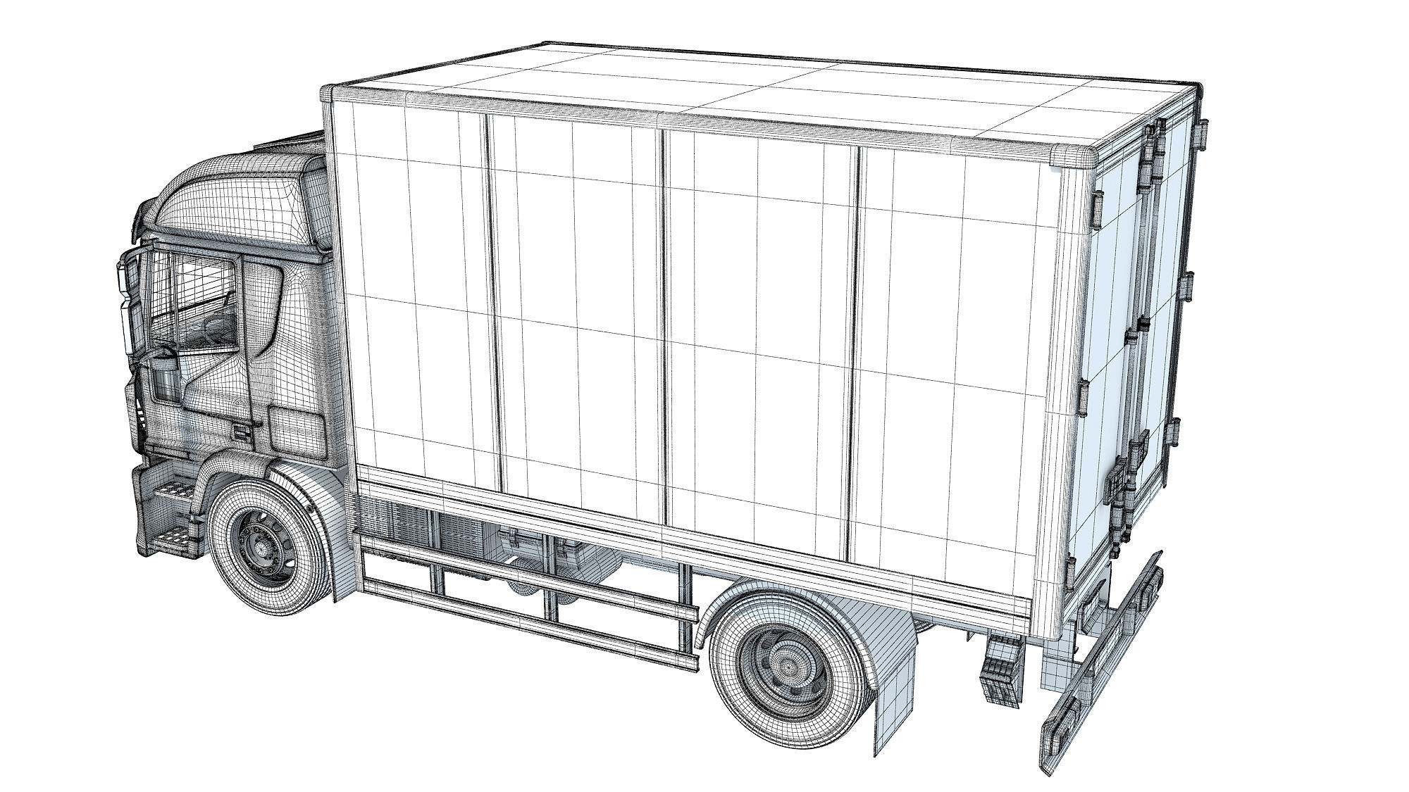 Refrigerator Truck 3D model_16