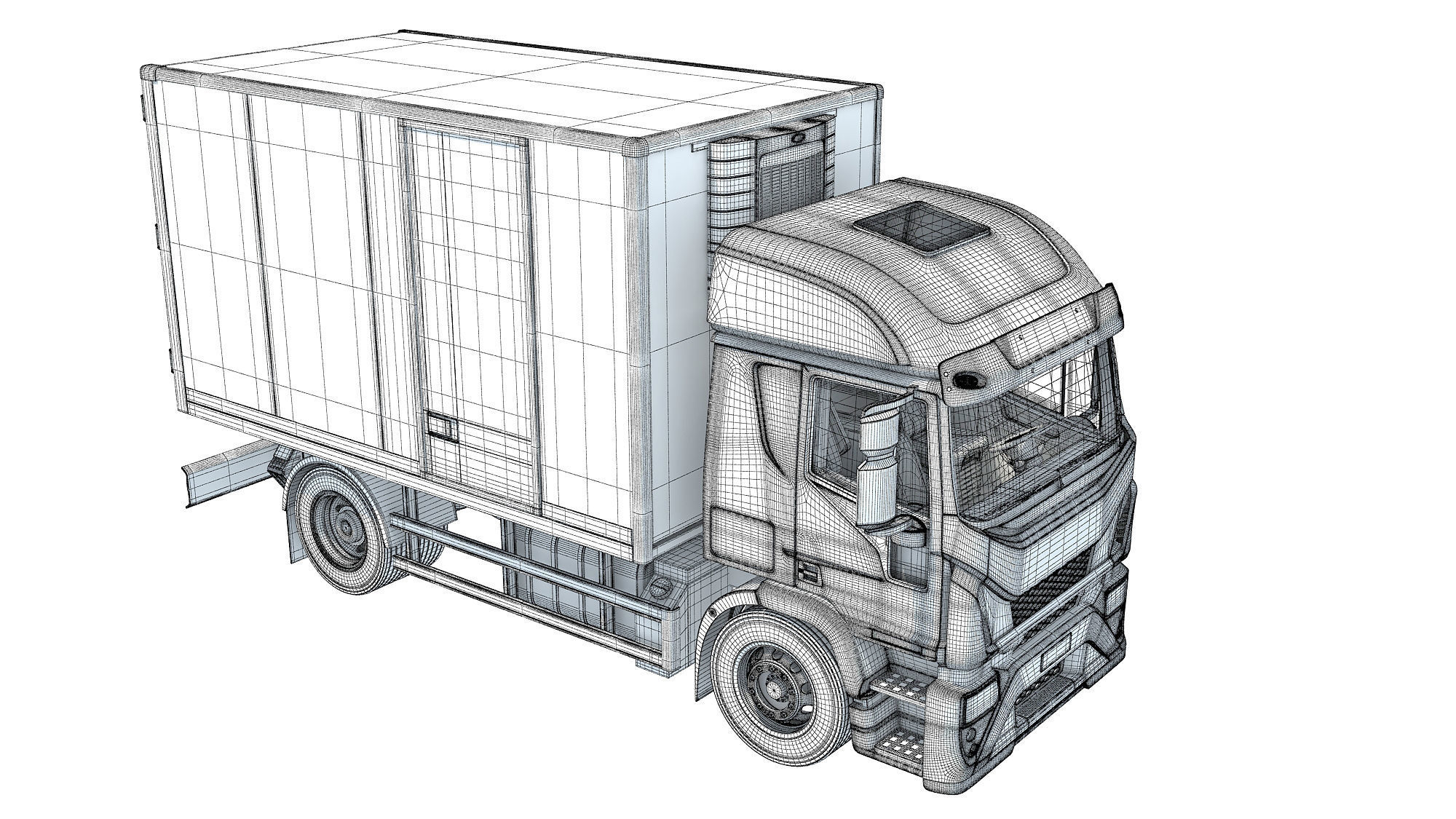 Refrigerator Truck 3D model_18
