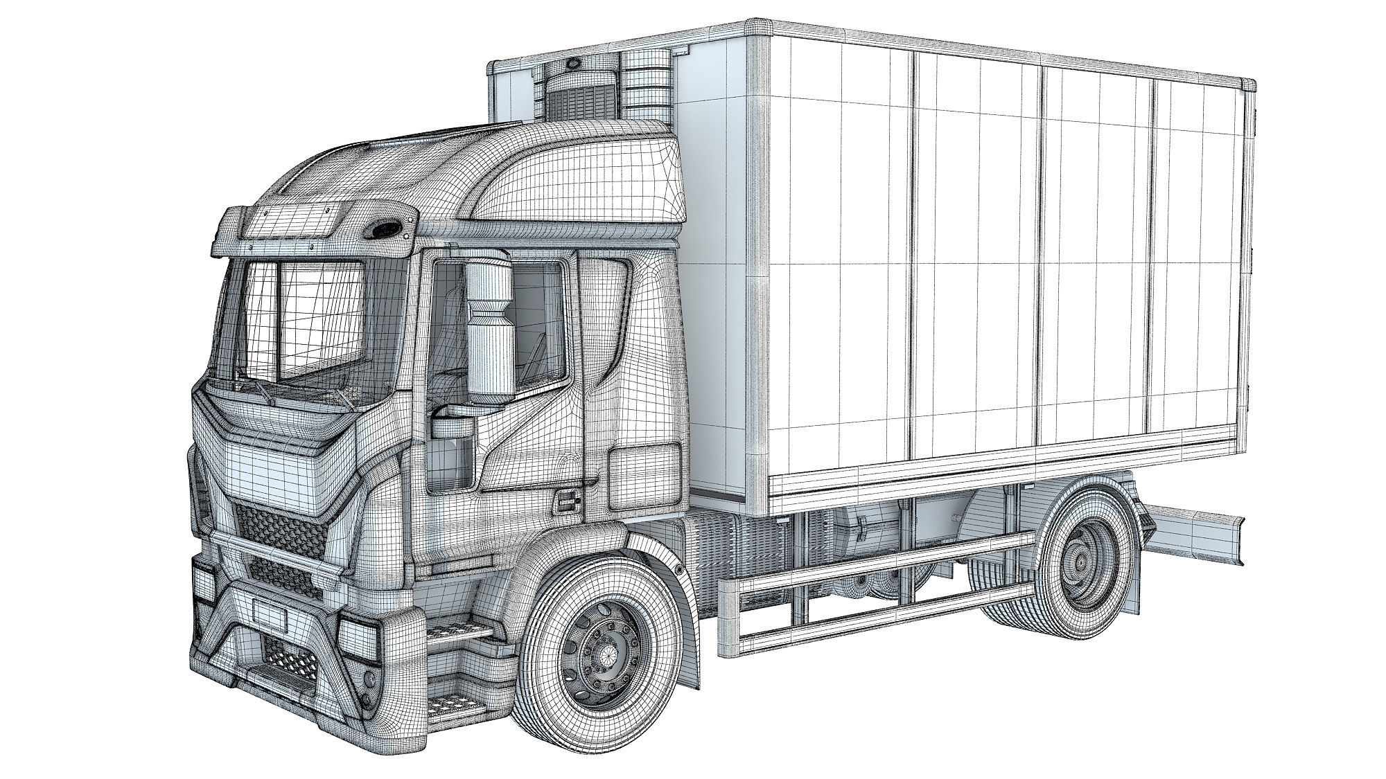 Refrigerator Truck 3D model_15