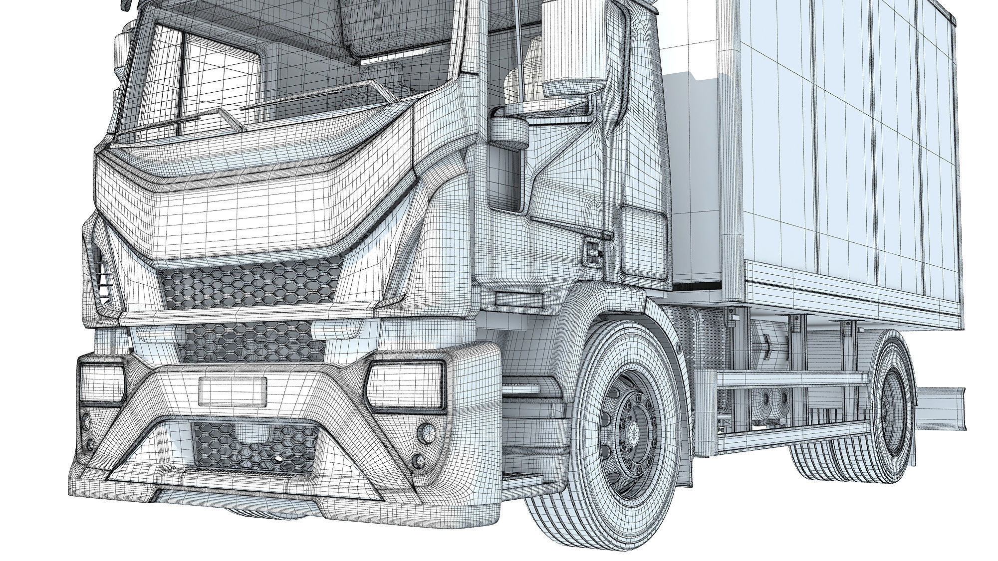 Refrigerator Truck 3D model_19
